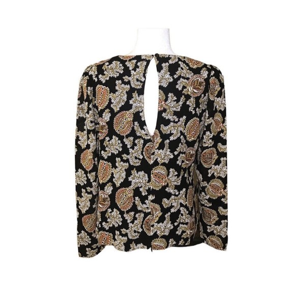 Reformation Womens Talia Top Blouse Size Medium M Paisley Print Keyhole Back EUC - Picture 4 of 16